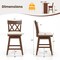 26 Inch Bar Stool with Contoured Backrest, Swivel Padded Seat, Adjustable Height
